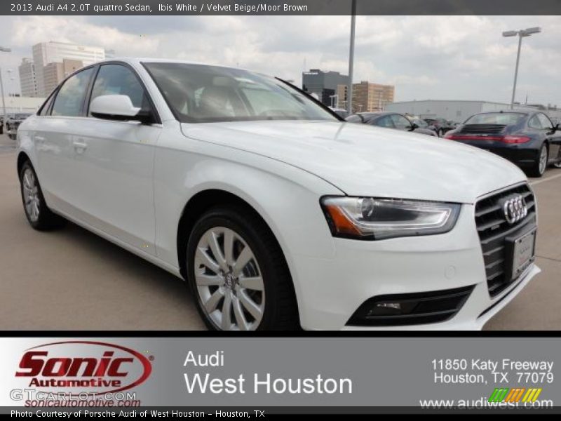 Ibis White / Velvet Beige/Moor Brown 2013 Audi A4 2.0T quattro Sedan