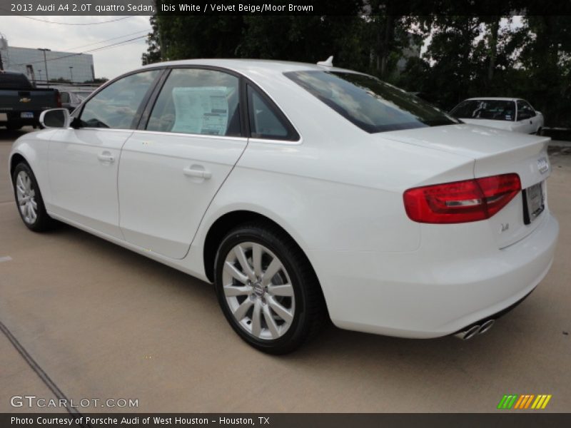 Ibis White / Velvet Beige/Moor Brown 2013 Audi A4 2.0T quattro Sedan