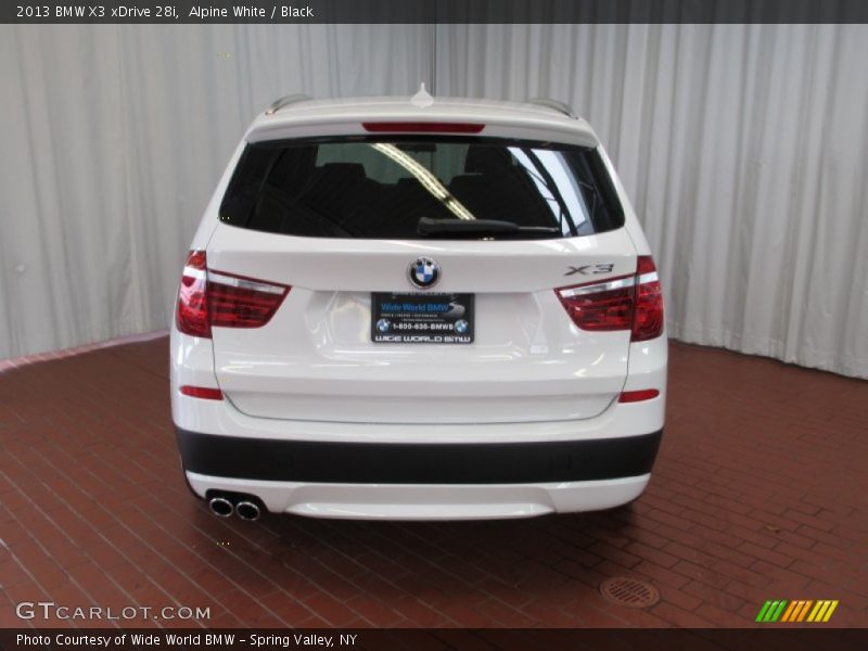 Alpine White / Black 2013 BMW X3 xDrive 28i