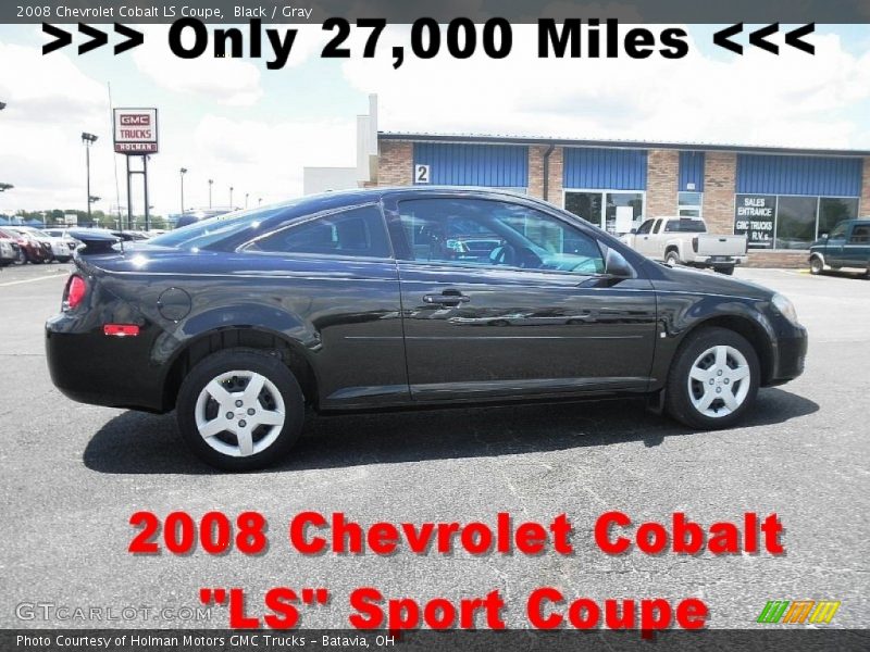 Black / Gray 2008 Chevrolet Cobalt LS Coupe