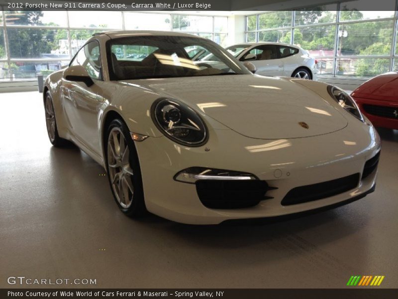 Carrara White / Luxor Beige 2012 Porsche New 911 Carrera S Coupe