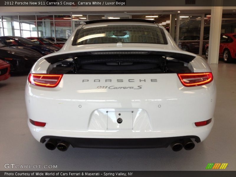 Carrara White / Luxor Beige 2012 Porsche New 911 Carrera S Coupe