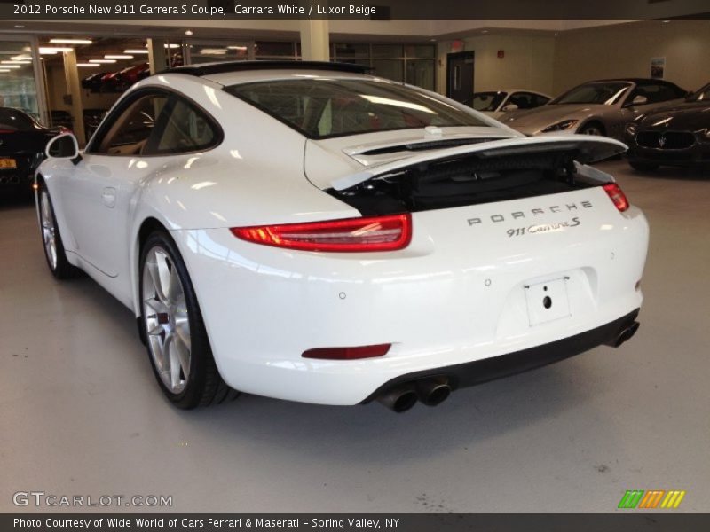 Carrara White / Luxor Beige 2012 Porsche New 911 Carrera S Coupe