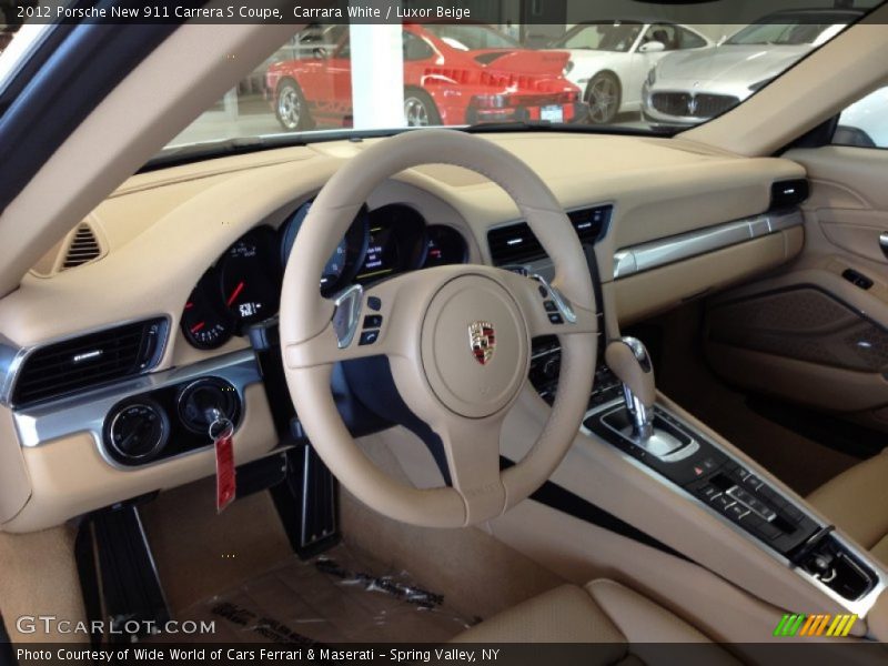 Carrara White / Luxor Beige 2012 Porsche New 911 Carrera S Coupe