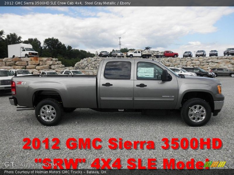 Steel Gray Metallic / Ebony 2012 GMC Sierra 3500HD SLE Crew Cab 4x4