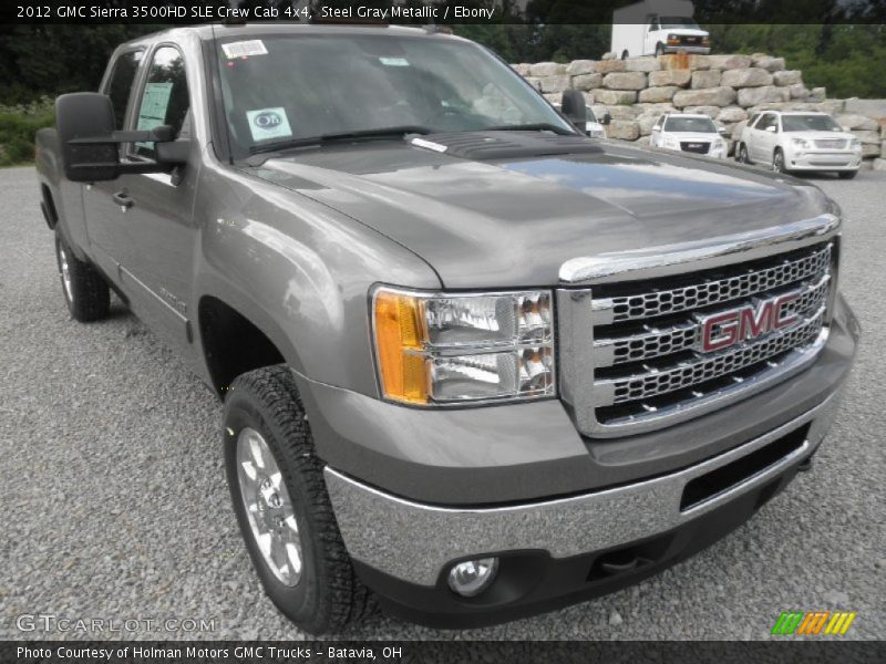 Steel Gray Metallic / Ebony 2012 GMC Sierra 3500HD SLE Crew Cab 4x4