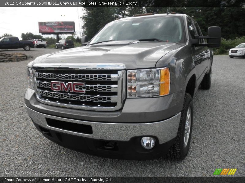 Steel Gray Metallic / Ebony 2012 GMC Sierra 3500HD SLE Crew Cab 4x4