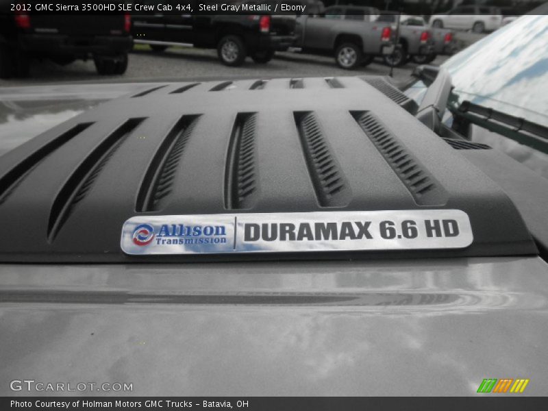 Steel Gray Metallic / Ebony 2012 GMC Sierra 3500HD SLE Crew Cab 4x4