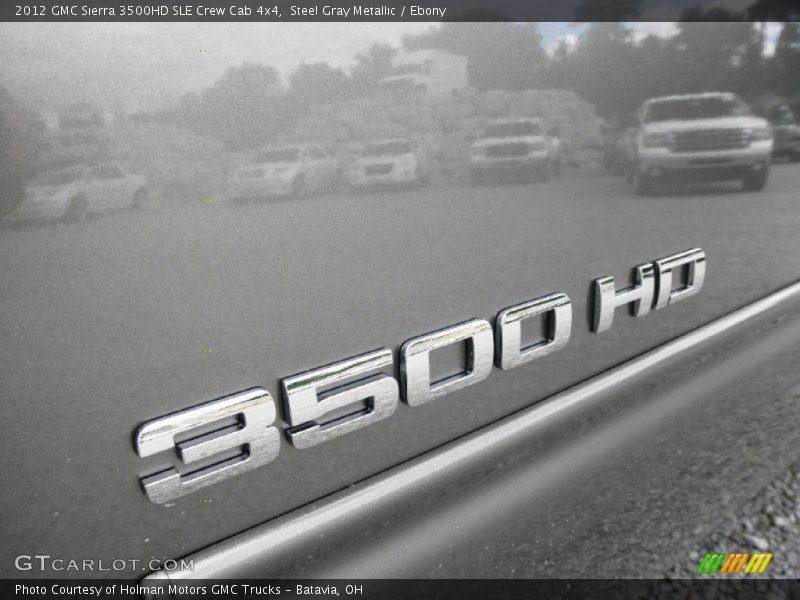 Steel Gray Metallic / Ebony 2012 GMC Sierra 3500HD SLE Crew Cab 4x4