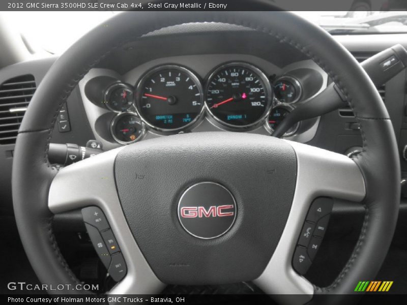 Steel Gray Metallic / Ebony 2012 GMC Sierra 3500HD SLE Crew Cab 4x4