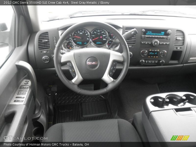 Steel Gray Metallic / Ebony 2012 GMC Sierra 3500HD SLE Crew Cab 4x4
