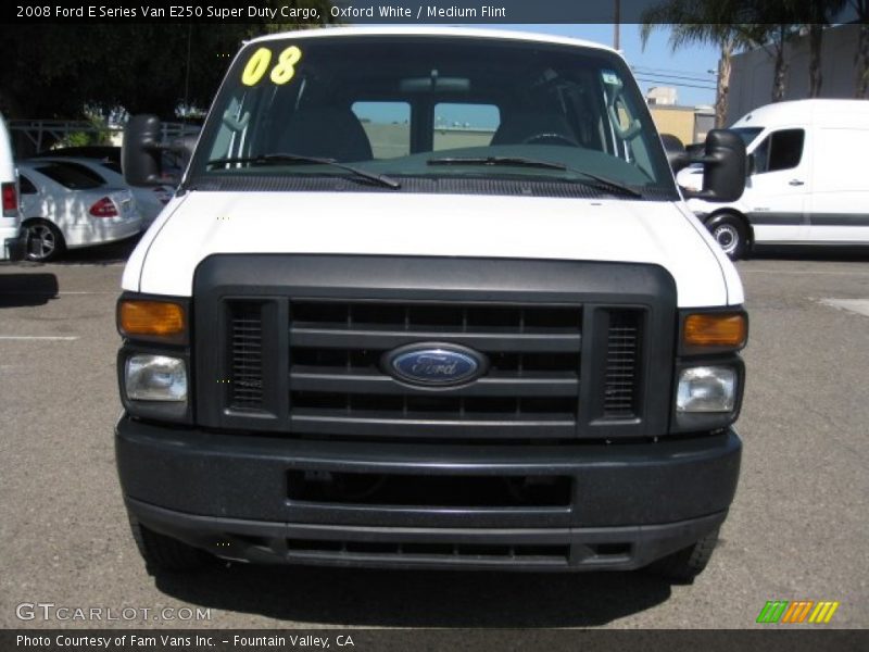Oxford White / Medium Flint 2008 Ford E Series Van E250 Super Duty Cargo