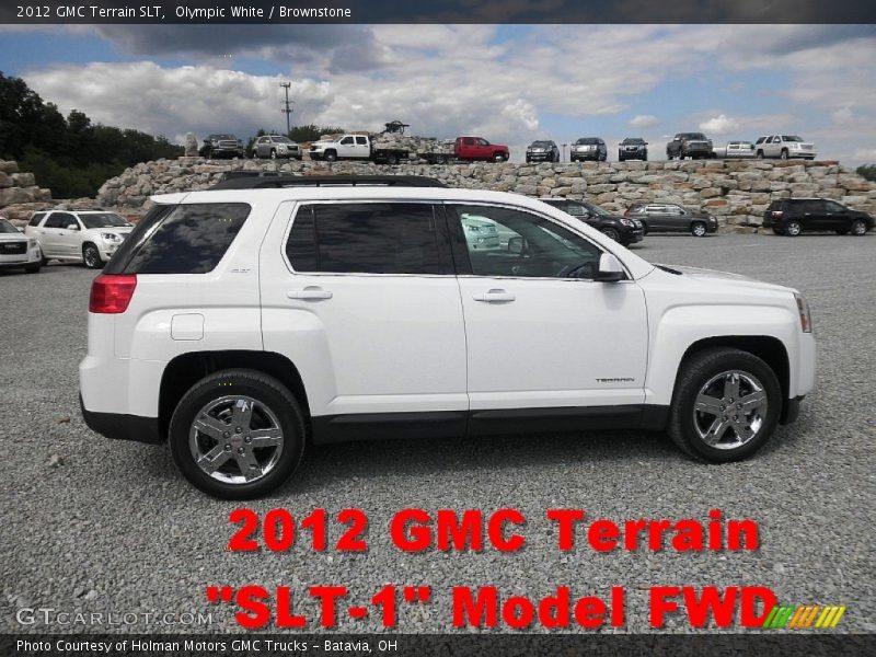 Olympic White / Brownstone 2012 GMC Terrain SLT
