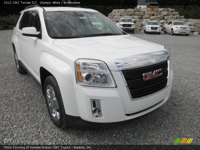 Olympic White / Brownstone 2012 GMC Terrain SLT