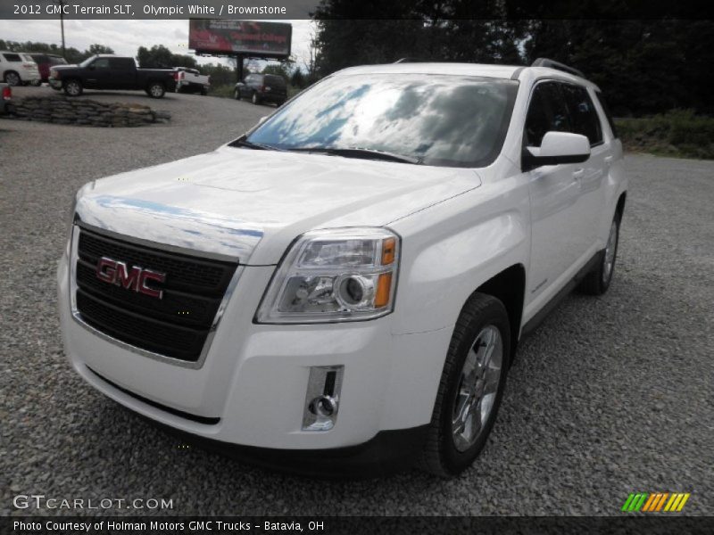 Olympic White / Brownstone 2012 GMC Terrain SLT