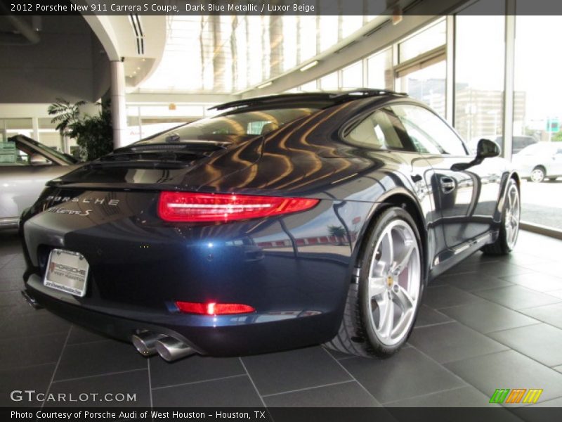 Dark Blue Metallic / Luxor Beige 2012 Porsche New 911 Carrera S Coupe