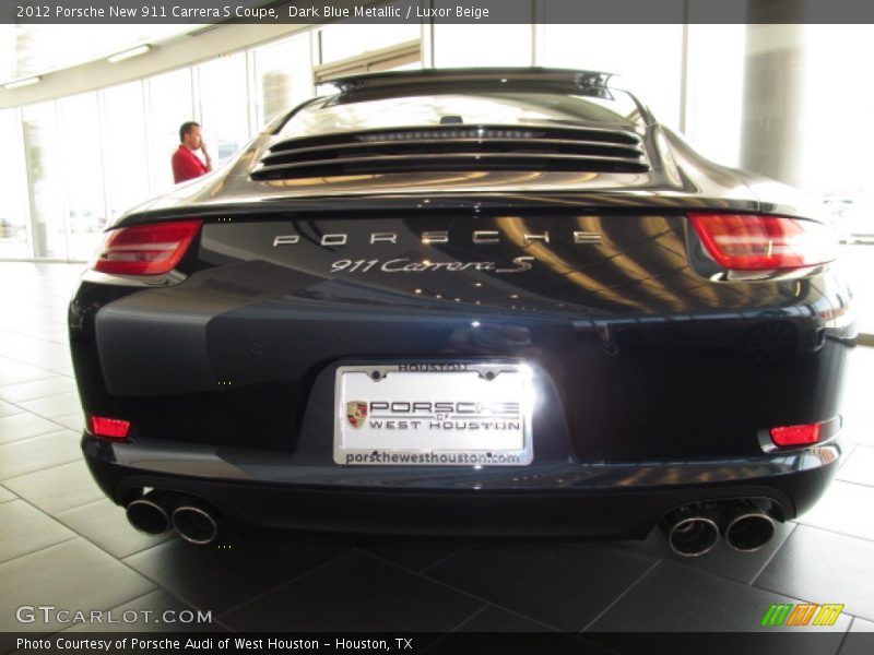 Dark Blue Metallic / Luxor Beige 2012 Porsche New 911 Carrera S Coupe