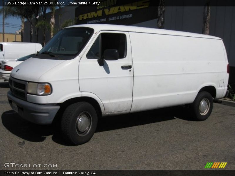 Stone White / Gray 1996 Dodge Ram Van 2500 Cargo