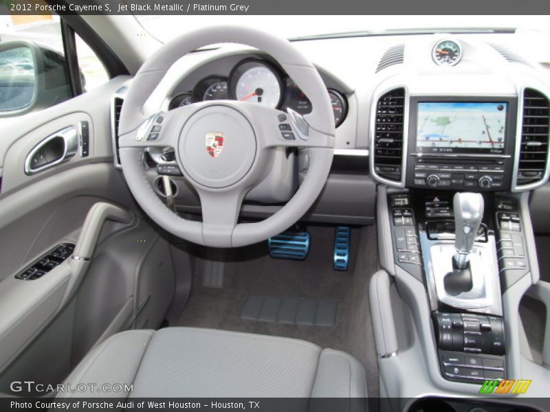 Jet Black Metallic / Platinum Grey 2012 Porsche Cayenne S