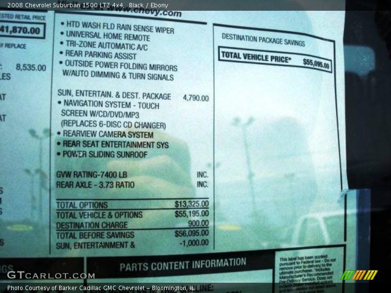 Black / Ebony 2008 Chevrolet Suburban 1500 LTZ 4x4