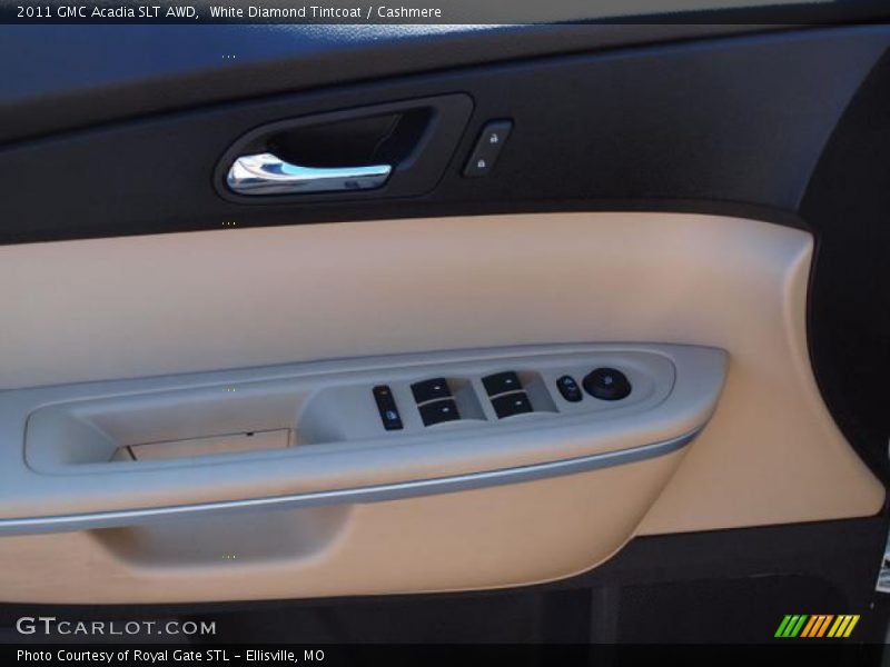 White Diamond Tintcoat / Cashmere 2011 GMC Acadia SLT AWD