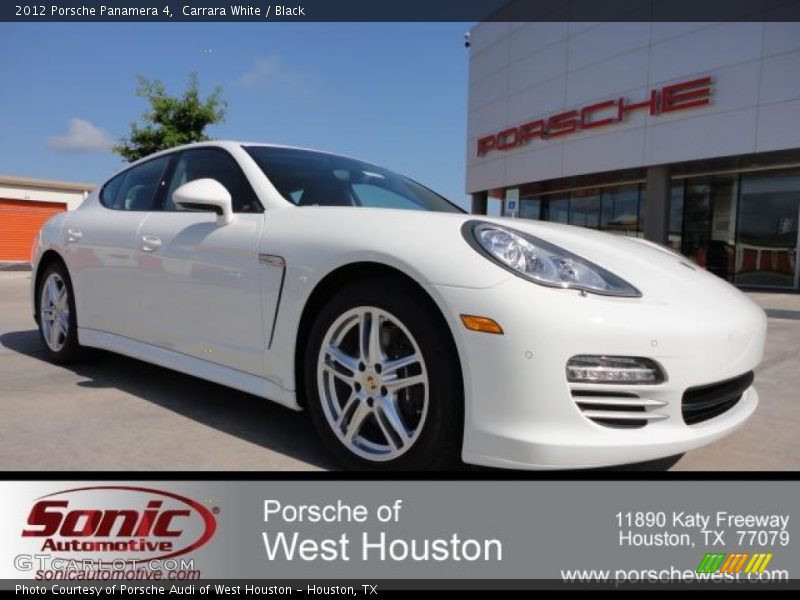Carrara White / Black 2012 Porsche Panamera 4