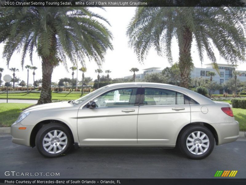 White Gold / Dark Khaki/Light Graystone 2010 Chrysler Sebring Touring Sedan