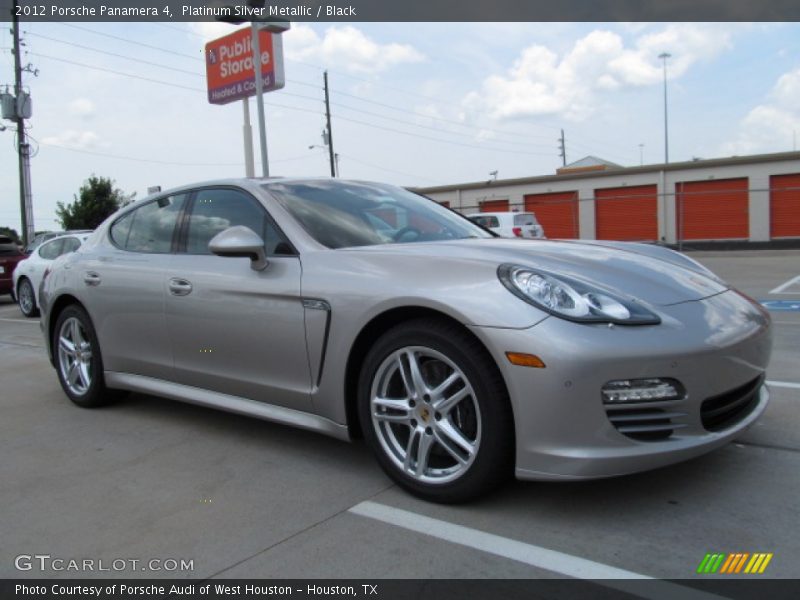 Platinum Silver Metallic / Black 2012 Porsche Panamera 4