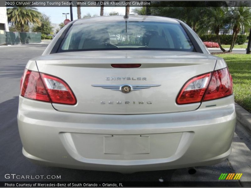 White Gold / Dark Khaki/Light Graystone 2010 Chrysler Sebring Touring Sedan