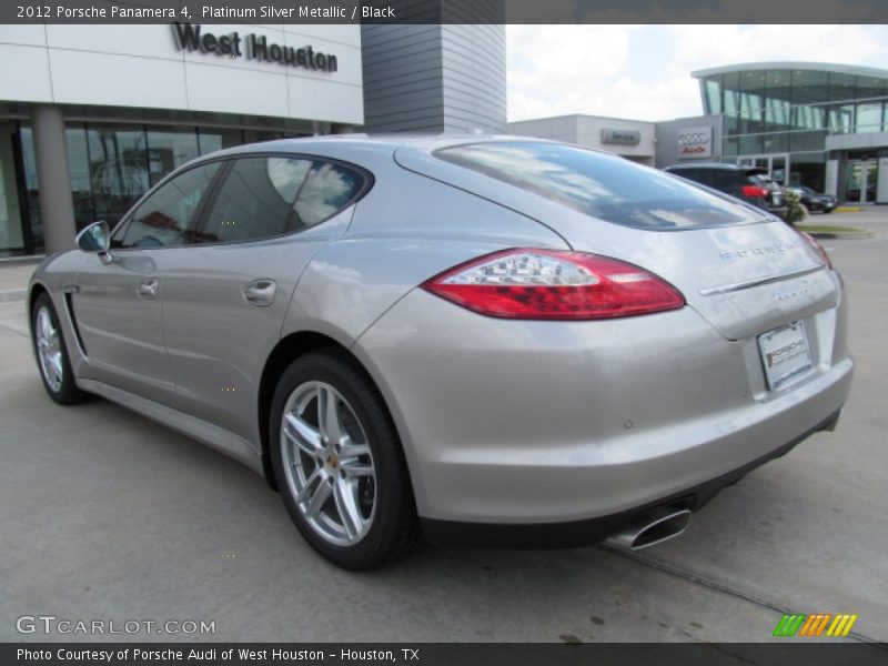 Platinum Silver Metallic / Black 2012 Porsche Panamera 4