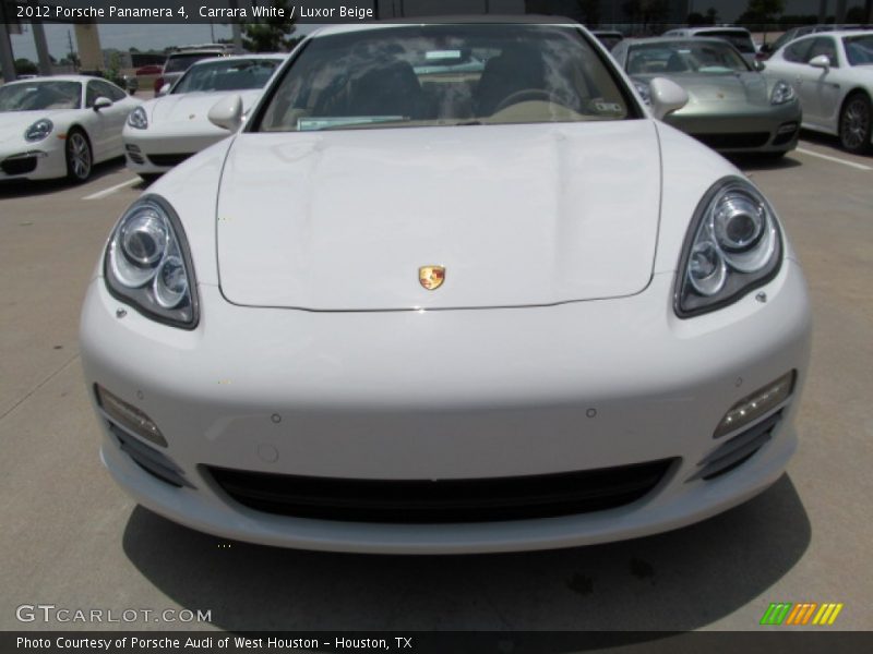 Carrara White / Luxor Beige 2012 Porsche Panamera 4