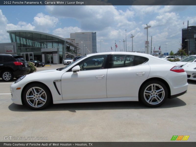 Carrara White / Luxor Beige 2012 Porsche Panamera 4