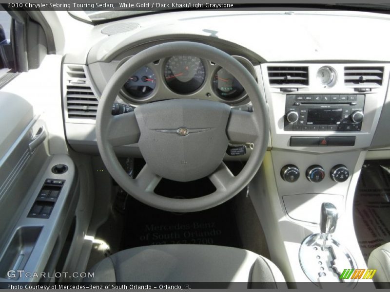 White Gold / Dark Khaki/Light Graystone 2010 Chrysler Sebring Touring Sedan