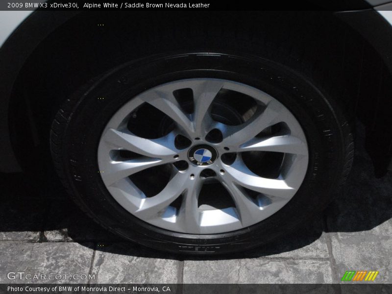 Alpine White / Saddle Brown Nevada Leather 2009 BMW X3 xDrive30i