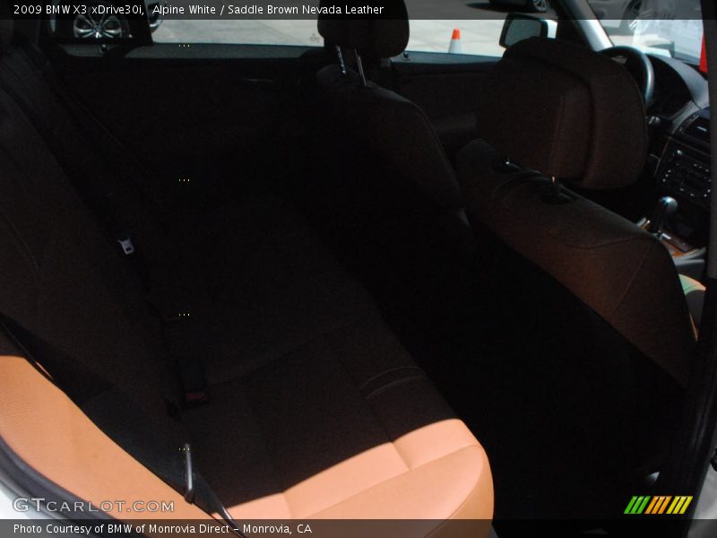Alpine White / Saddle Brown Nevada Leather 2009 BMW X3 xDrive30i