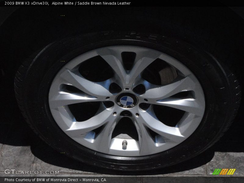 Alpine White / Saddle Brown Nevada Leather 2009 BMW X3 xDrive30i
