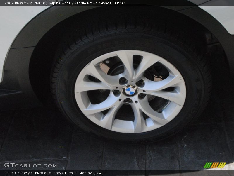 Alpine White / Saddle Brown Nevada Leather 2009 BMW X3 xDrive30i