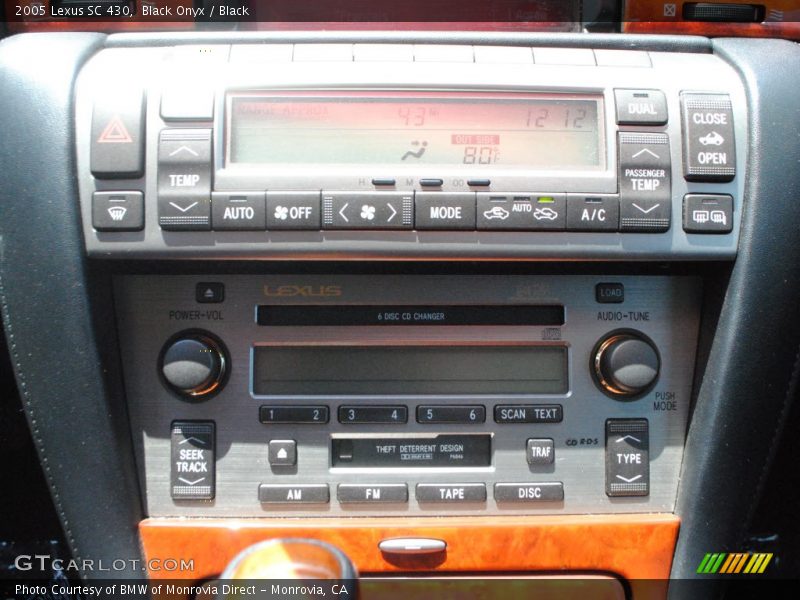 Black Onyx / Black 2005 Lexus SC 430