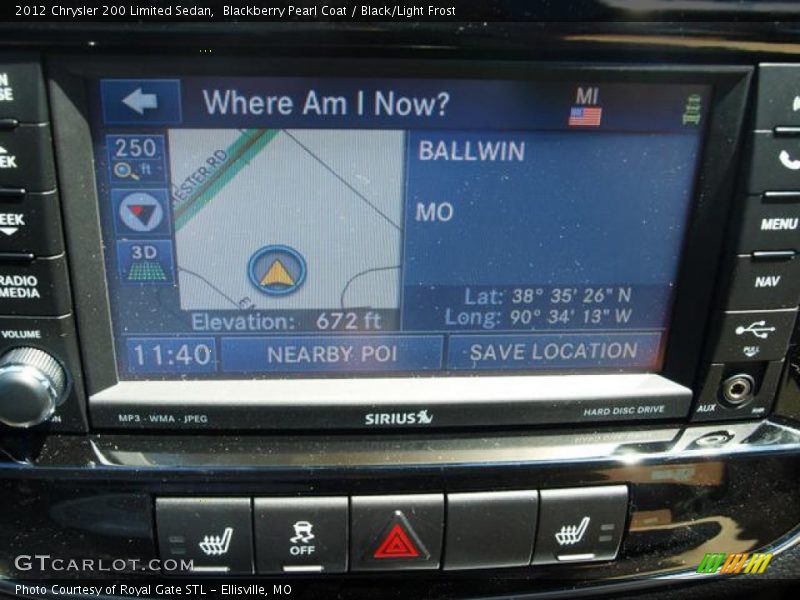 Blackberry Pearl Coat / Black/Light Frost 2012 Chrysler 200 Limited Sedan