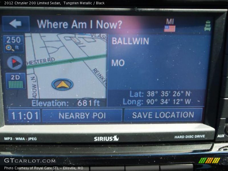 Tungsten Metallic / Black 2012 Chrysler 200 Limited Sedan