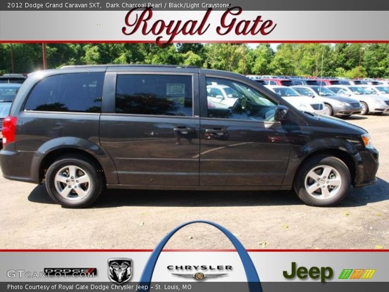 Dark Charcoal Pearl / Black/Light Graystone 2012 Dodge Grand Caravan SXT