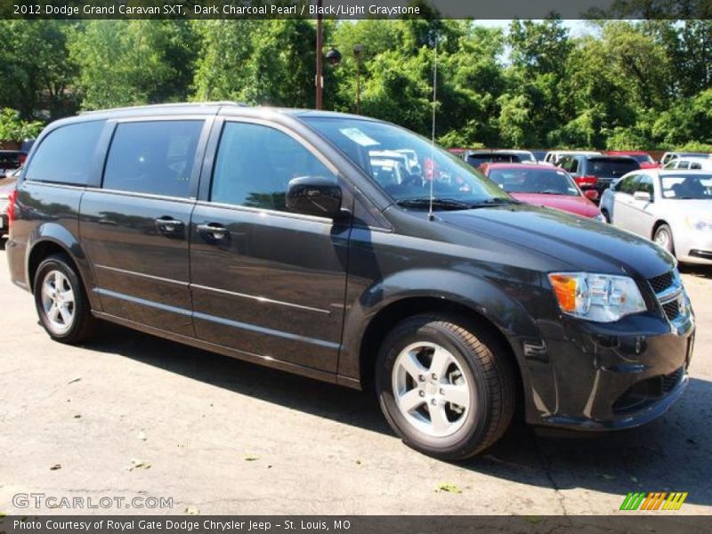 Dark Charcoal Pearl / Black/Light Graystone 2012 Dodge Grand Caravan SXT
