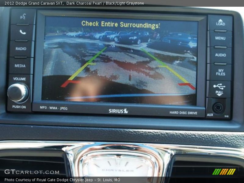 Dark Charcoal Pearl / Black/Light Graystone 2012 Dodge Grand Caravan SXT