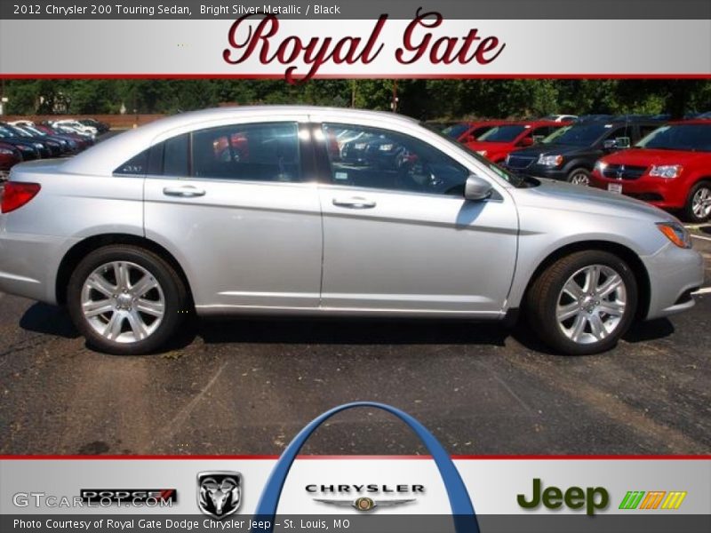 Bright Silver Metallic / Black 2012 Chrysler 200 Touring Sedan