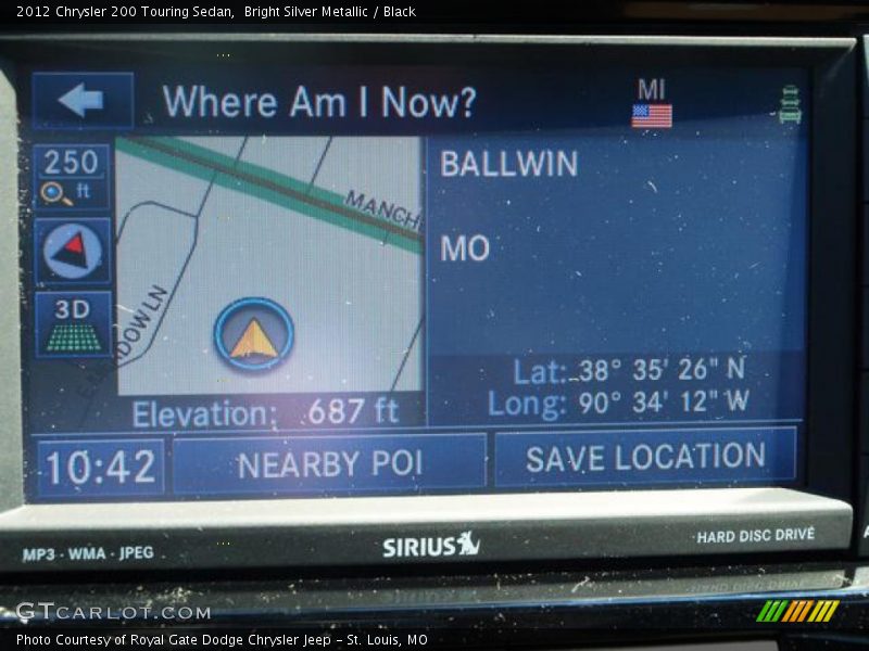 Bright Silver Metallic / Black 2012 Chrysler 200 Touring Sedan