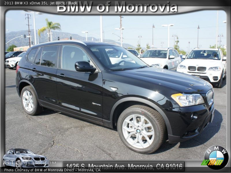 Jet Black / Black 2013 BMW X3 xDrive 35i
