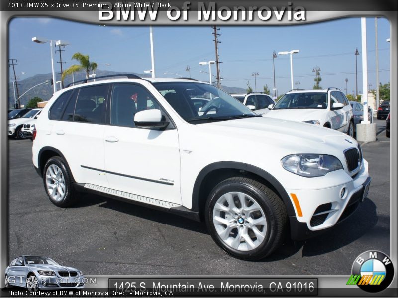 Alpine White / Black 2013 BMW X5 xDrive 35i Premium