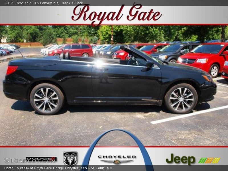 Black / Black 2012 Chrysler 200 S Convertible