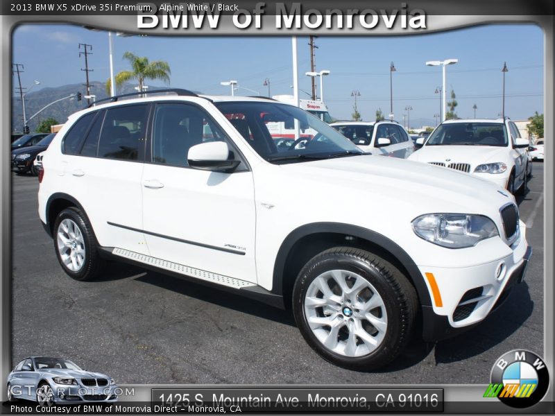 Alpine White / Black 2013 BMW X5 xDrive 35i Premium