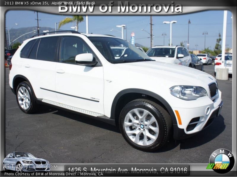 Alpine White / Sand Beige 2013 BMW X5 xDrive 35i